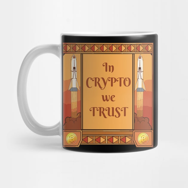 In Crypto we Trust  Crypto Hodl BTC Blockchain Bitcoin by Riffize